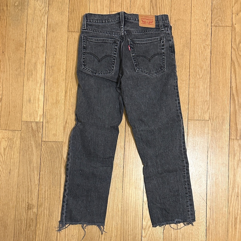 Levi's Wedgie Charcoal Straight Jeans - Size 25 - Picture 7 of 8